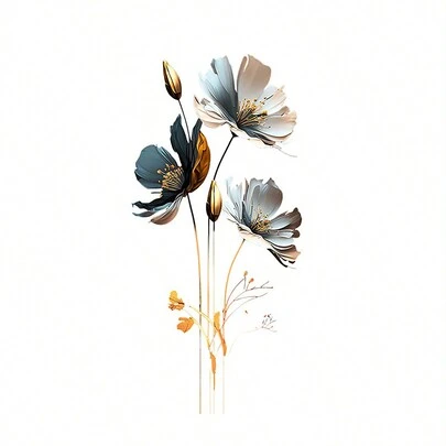 1 件 3D 莲花图案墙贴，适用于客厅、卧室、家居装饰、艺术贴花