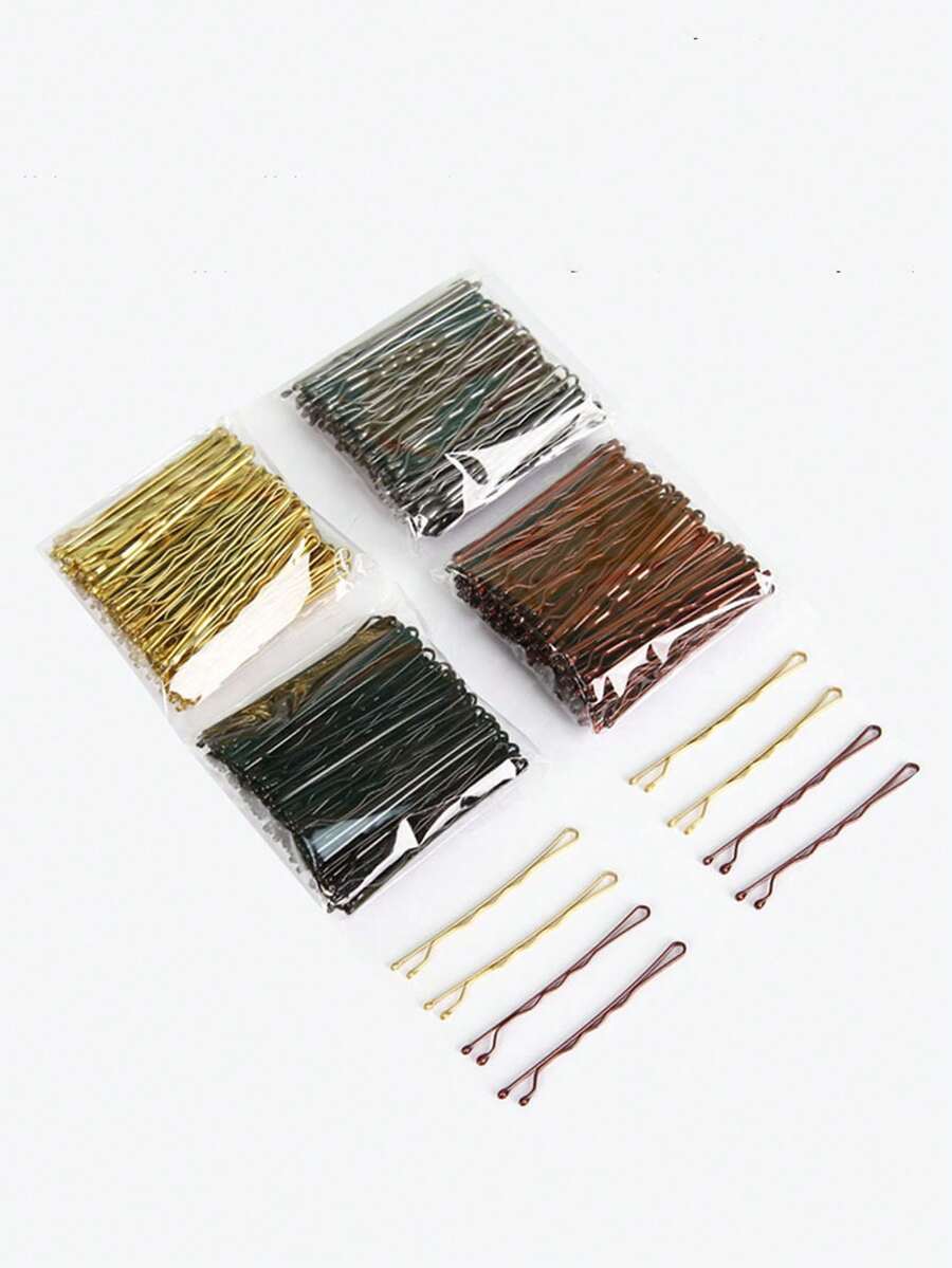 100 Miếng Màu sắc tùy ý 6CM Dợn sóng Tóc Clip Cho tạo kiểu tóc ( Màu sắc Bao gồm Đen , Cà phê Và Màu bạc ) - Nhiều màu - Xem 1