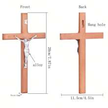 1pc Wooden Large Cross Pendant Hand Held Prayer Cross
