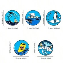 1個海洋保護徽章/大頭針,抵制核污染 - 彩色 - 查看 2