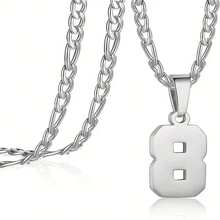 1 Miếng Mạ vàng Số Dây chuyền , Thép không gỉ Chuỗi , 60cm + 5cm , Cá nhân hóa Đồ treo Vật rủ xuống Đối với Quạt , Nam , NỮ , Con trai , Cô gái , Giáng sinh Qủa tặng ( ) - 1 dây chuyền mạ vàng 18k - Xem 17