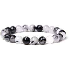 1 stuk 8 mm Prachtig Veel kleurig Steen Helende kristal Stretch Kraal Armbanden Voor mannen en vrouwen Casual Juwelen Feest