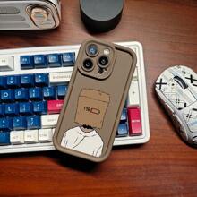 1入組1%電量卡通人物創意嬉皮風防摔保護殼，帶棕色梯子和鏡頭環框，適用於三星A系列、F系列和M系列型號 - 彩色 - 查看 4