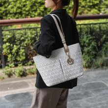 MKF Collection Signature Lori  Vegan Leather Women'S Tote Bag, Fashion Large Work Purse By Mia K - Màu xanh hải quân - Xem 3