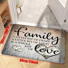 1入組水晶絨廚房柔軟地毯,客廳/臥室裝飾,耐用,可清洗,門墊,舒適,防疲勞地毯 - 木紋愛心love - 查看 4