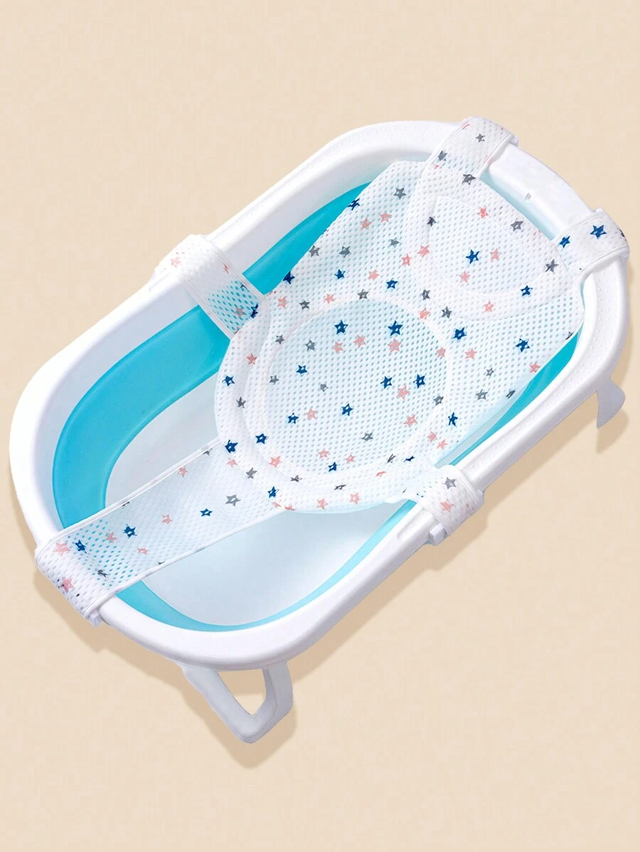 1pc Baby Bath Net, Bath Mat & Mesh Hammock Suitable For Infant Use - White - View 1