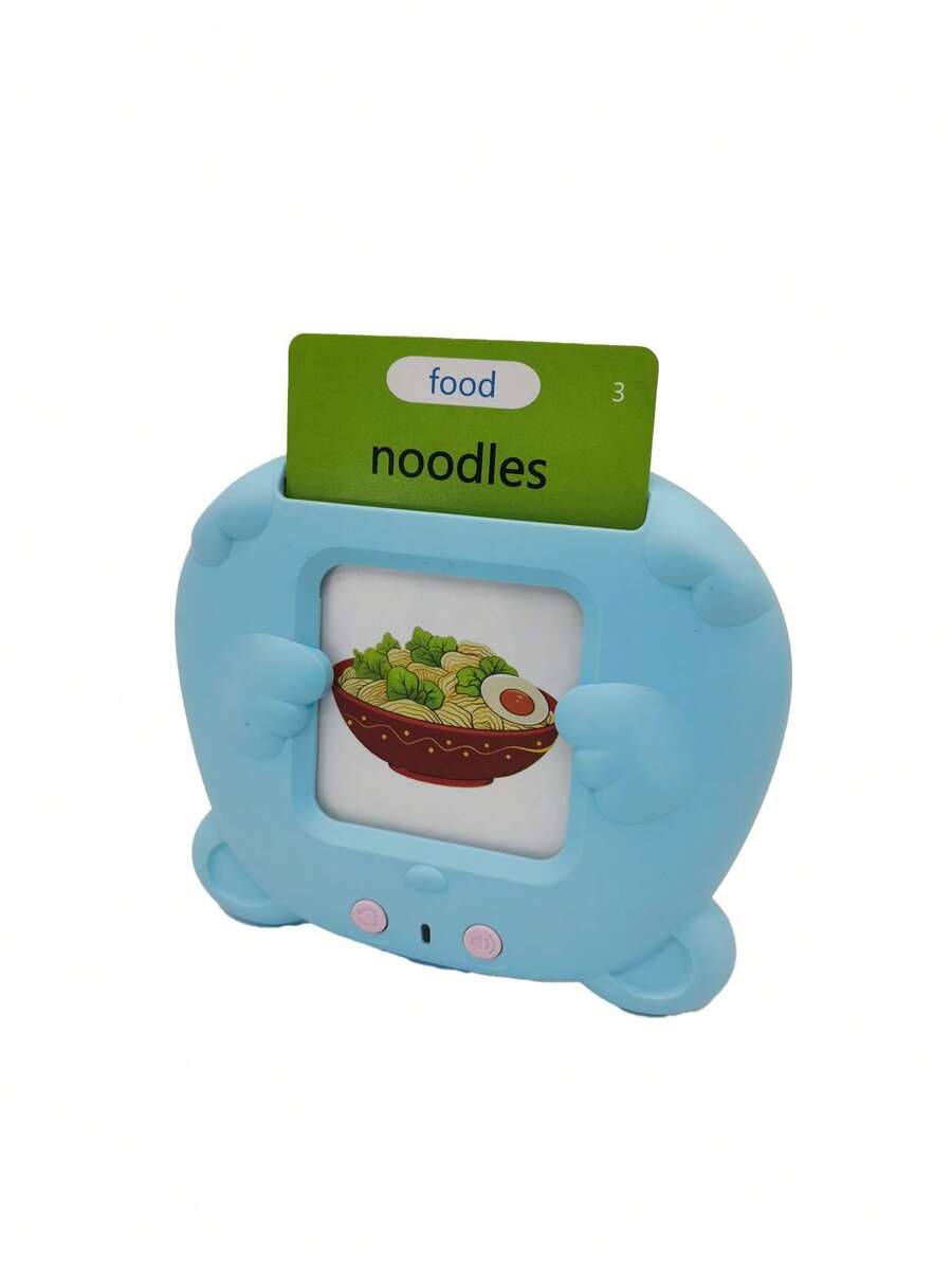 112入組幼兒教育英語學習卡片組及語音讀物筆,2-3歲教育玩具 - 淺藍色 - 查看 1