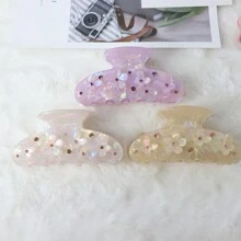 韓式優雅波西米亞風格森林系列髮夾，帶鑽石花朵、蝴蝶、爪型等，創意甜美女孩髮夾 - 綠色 - 查看 3