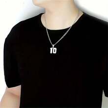 1 Miếng Mạ vàng Số Dây chuyền , Thép không gỉ Chuỗi , 60cm + 5cm , Cá nhân hóa Đồ treo Vật rủ xuống Đối với Quạt , Nam , NỮ , Con trai , Cô gái , Giáng sinh Qủa tặng ( ) - 1 dây chuyền mạ vàng 18k - Xem 11