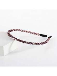 1入夏季新品精緻的蝴蝶結與彩色鑽飾薄頭箍,時尚多用的 Ins 頭箍 - 彩色 - 查看 1