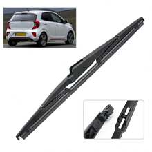 11英寸後雨刷,適用於kia Picanto Mk3 2018-2023擋風玻璃後窗。適用車型：kia Picanto Mk3 2018-2023。100％全新未使用（在發貨前進行品質檢查）。 這是後雨刷片。材質：優質天然橡膠,保證最大性能。特點：尺寸定制,可直接替換舊雨刷片。 使用壽命：100萬次擦拭。溫度容忍度：+158f至-40f（+ 70c至-40c）。獨特的三段式設計使整個雨刷片長度均匀施加壓力。緊張記憶沿整個刀片長度均匀施加壓力。特殊混合橡膠可提供最終平滑,清潔,無打滑的雨刷。氣動設計可顯著減少風阻,噪音和風阻。防止金屬/塑料零件曝露而積累冰和雪。說明：此商品不帶手冊安裝 - 黑色 - 查看 3