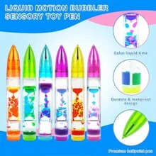 液體流動泡沫玩具酷筆,具有滴動運動的沙漏計時器,適用於臥室、感官遊戲,酷炫的家庭或學校用品 - 橘色 - 查看 6