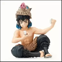 1pc 9cm Anime Figure Scene Ornaments, Anime Cartoon Action Figure Collectible Statue Model, Doll Toys, Gifts For Anime Fans - Navy Blue - View 1