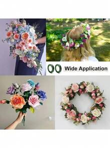 40米/2卷花园花艺胶带，绿色茎缠绕胶带，用于花束，花店DIY工艺装饰，适用于情人节、母亲节、复活节、万圣节、圣诞节