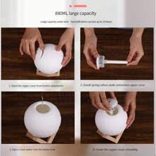 MOCA MONICA Humidificador con luz LED en forma de luna