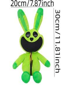 1pc Plush Toy With The Cutest Smiling Animal Big Mouth Green Rabbit Doll Pillow Stuffed Doll - Multicolor - View 2