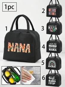 Large Capacity Black Lunch Box Bag,Outdoor Essential: Black Insulated Lunch Bag With Shoulder Strap For Work And Picnic,Two-Piece Set School Organizer Bags Teacher Storage Bags Classroom Bags Classroom Organizer Bags - Black - View 1