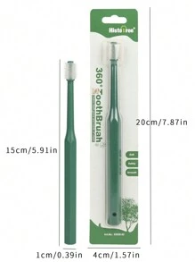 1pc 360 Degree Oral Cleaning Small Head Pet Toothbrush For Cats And Dogs - Green - View 2