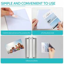 6 Packs Magnetic Picture Frame , Magnetic Frame With White Border, Magnetic Photo Frames For Refrigerator 4x6 Reusable, Efrigerator Magnets For Pictures Perfect Display Frame - White - View 3