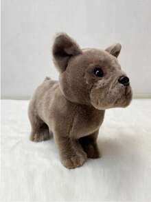 1pc 20cm/8inch Simulated Dog Plush Stuffed Animal Toy, Bulldog/Pet Dog/Shar Pei Dog Doll, Birthday Gift For Kids - White - View 9