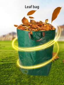 1pc Garden Leaf Bag Outdoor Tree Leaf Collection Bag And Garbage Collecting Bag - Green - View 1