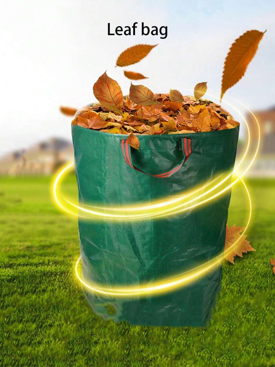 1pc Garden Leaf Bag Outdoor Tree Leaf Collection Bag And Garbage Collecting Bag - Green - View 1