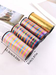 0.5cm Party Celebration Paper Streamers Ribbon, 90 Meters, Suitable For Birthday Parties, Gatherings, Send-Offs And Other Festive Props - Gold - View 3