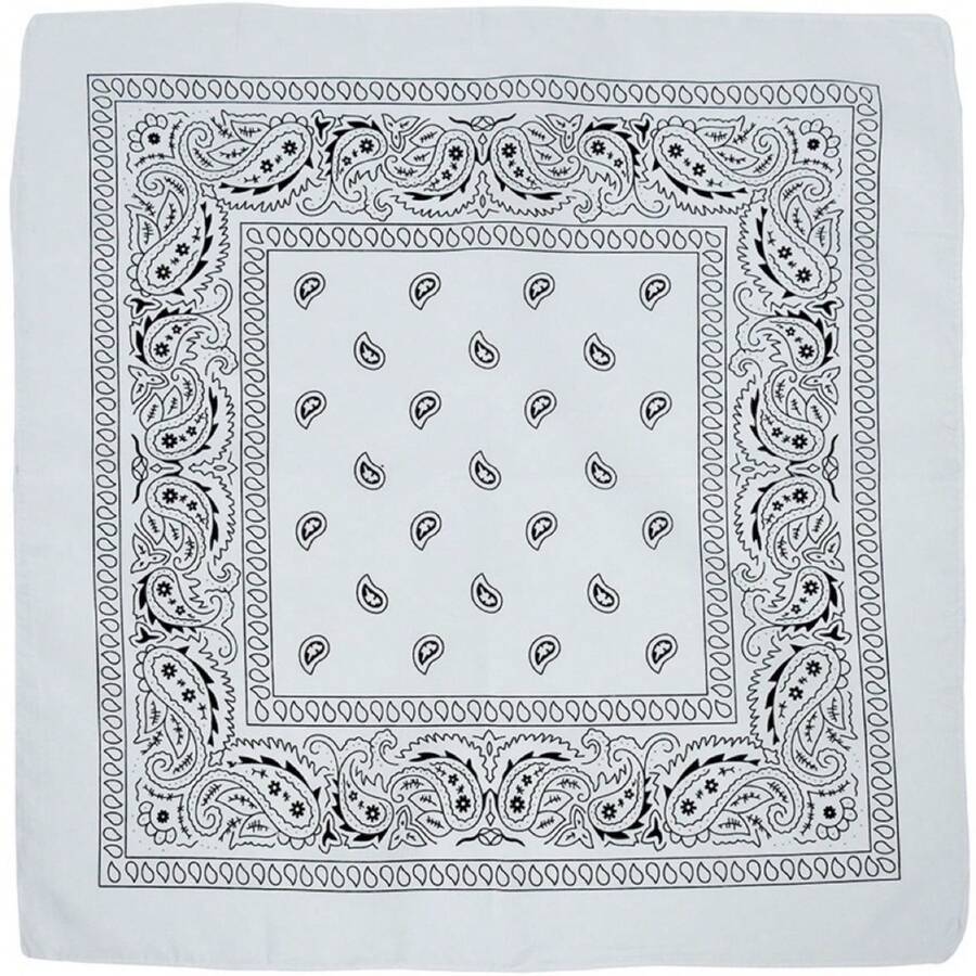 1條多功能頭巾,嘻哈街舞,帶流蘇的休閒頭飾 - 白色 - 查看 1