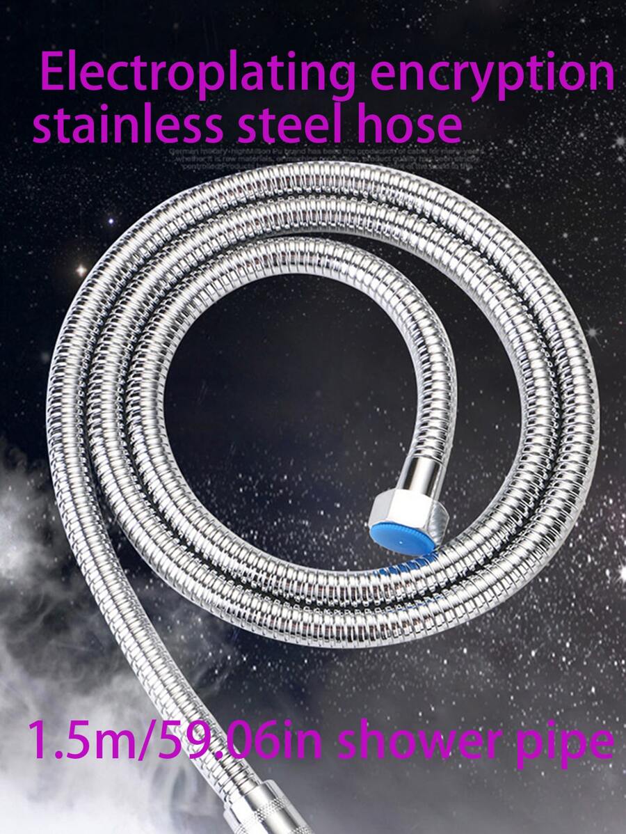 1 件 1.5m 家用波紋防爆管不鏽鋼淋浴軟管 - 銀色 - 查看 1