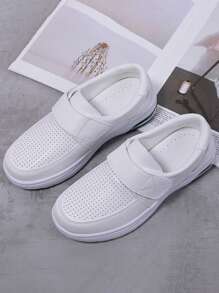 2025新款气垫护士鞋女软底透气防滑平底鞋医护专业白色运动鞋