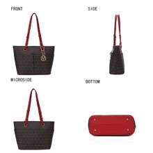 MKF Collection Signature Lori  Vegan Leather Women'S Tote Bag, Fashion Large Work Purse By Mia K - Màu xanh hải quân - Xem 7