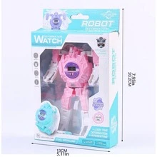 1入轉形機器人電子手錶玩具,帶儲物功能,作為禮物或獎品 - 黃色 - 查看 6