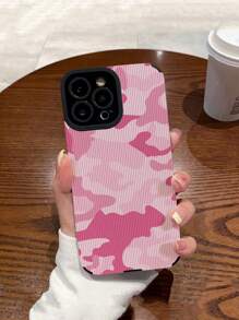 1pc TPU Leather Camouflage Shockproof Protective Phone Case Cover Compatible With Iphone X, XR, 11, 12, 13, 14, 12 Pro Max, 13 Pro Max, 14 Pro Max, 15, 15 Pro, 15 Plus, 15 Pro Max, And A04, A12, A13, A14, A24, A32, A50, A33, A34, A52, A54, A71, A73, S20, S20 FE, S22 Ultra - Multicolor - View 2