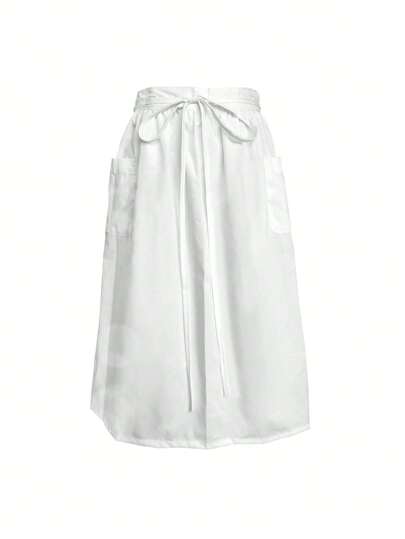1pc White Vintage Half Apron For Cooking, Baking, Role Play,Kitchen,Bathroom,Home,Household Supplies