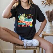 6入組成人幽默設計燙印衣物貼片,a級可水洗,diy T恤熱轉印貼紙,花朵和骷髏貼花 - 彩色 - 查看 3