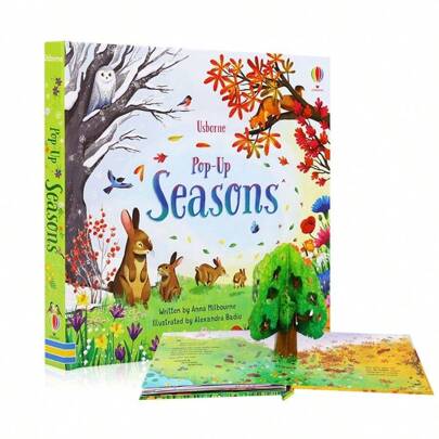 POP UP Seasons English Educational 3D Flap Picture Baby Story Card Books Children Kids Reading Book For 3-6 Years Old School, Student,Stationery,School Supplies Toy Story,Baby Books,Baby Book