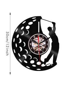 1 件,黑膠唱片掛鐘。七色led燈,遠端燈光控制。高爾夫比賽,打高爾夫球,高爾夫球手,裝飾時鐘。安靜的掛鐘,沒有滴答聲。客廳、臥室、書房家居牆壁裝飾掛鐘。高爾夫主題裝飾時鐘。 - 黑色 - 查看 2