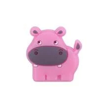 1 件全新卡通河馬設計矽膠珠適合兒童藝術和工藝品、diy 珠寶製作配件 - 玫紅色 - 查看 1