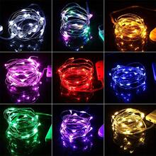 1pc Led Fairy Lights, Waterproof Copper Wire String Lights, 7ft 20 Led Firefly String Lights, For DIY Wedding Dorm, Bedroom, Christmas, Halloween, Party, Flower Decoration CR2032 Battery Operated (Battery Not Included) - Purple - View 1