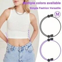 1PC Crop Tuck Adjustable Band, Crop Tuck Tool For Sweater And Shirt, Belly Leaking Crop Tuck Band, The Elastic Band To Change The Style Of Your Tops - Multicolor - View 1