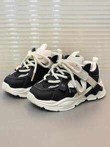 1雙黑色網眼透氣運動鞋，配有柔軟防滑鞋底，厚底運動鞋 - 黑色 - 查看 2