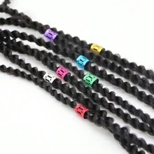 80 件波西米亚风格辫子婴儿发饰串珠发带，可调节金属发箍，美发金属饰品 - 彩色 - 查看 3