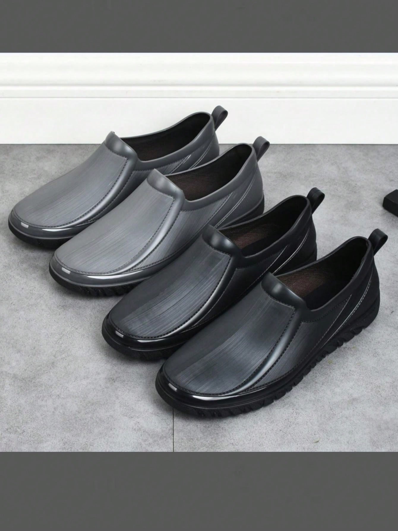 New Arrival Men'S LowCut Rain Boots, Short Tube Work Shoe With Slip