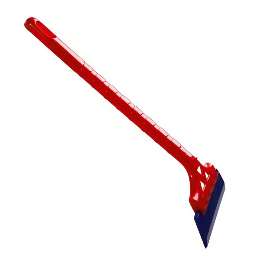 1pc Red Abs Car Snow Shovel For Winter, Snow Removal, Ice Breaking, Windshield Scraping, Anti-Slip Handle - Red - View 1