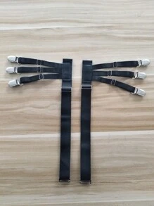 2 Miếng Nam Chống trượt Áo sơ mi & Đàn hồi Vớ Nịt tất - màu đen - Xem 2