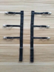 2 Miếng Nam Chống trượt Áo sơ mi & Đàn hồi Vớ Nịt tất - màu đen - Xem 3