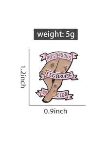 Creative Girl Themed Zinc Alloy & Enamel Pin Badge Brooch With Unique 'imperfect Legs' Design - Multicolor - View 2