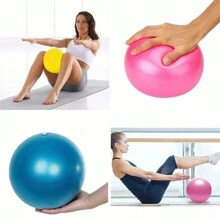 Joivida 1pc Mini Exercise Pilates Yoga Ball Home Stability Small Curved Board Squishy Training Improves Balance With An Inflatable Straw 9.8 Inches