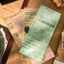 YANJI 30pcs/Pack Vintage Style Scrapbooking Diary Material Paper, Handmade Collage Diy Decoration Scrapbook Supplies For Creative School Stationery - Brown - View 3