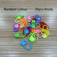 塑料標記扣，兒童DIY安全縫紉配件，適用於針織、編織中標記，三種規格：20入組、30入組、40入組（隨機顏色） - 30顆 - 查看 3